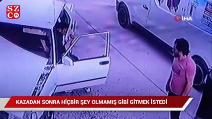 Doğalgaz borusunu deldi, hiçbir şey olmamış gibi aracına binip gitmek istedi