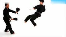 21-Hop Step Double Roundhouse Kick - Taekwondo Training