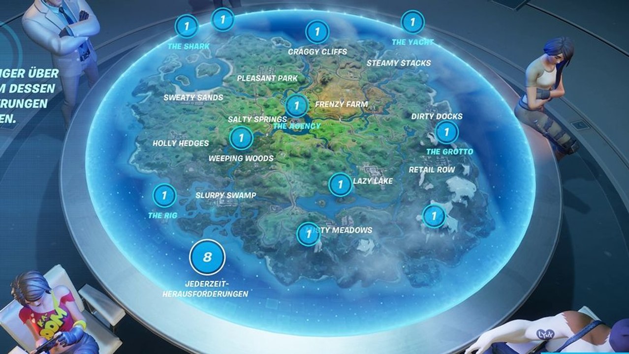 Fortnite: Findet fünf Unterschlüpfe von Shadow