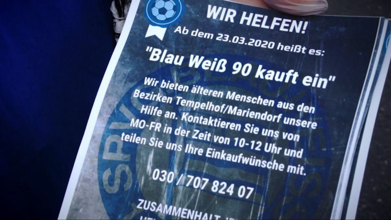 Solidarität pur - Oberligist Blau-Weiß 90 unterstützt Hilfsbedürftige während der Corona-Krise