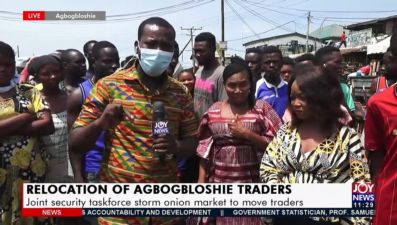 Relocation of Agbogbloshie Traders:  Joint security taskforce storm onion market to move traders - JoyNews Interactive (1-7-21)