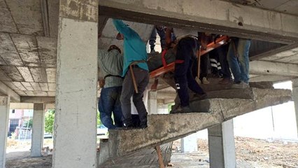 Konya'da inşaattan düşen işçi yaralandı