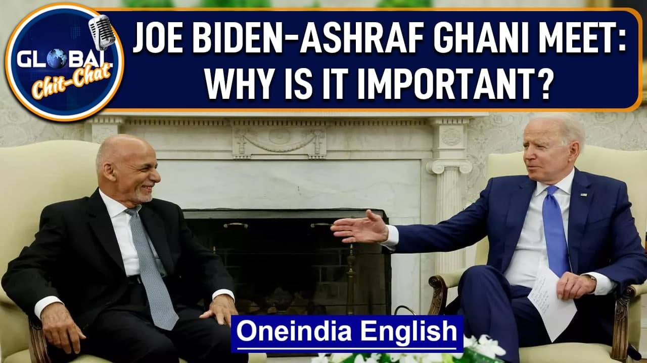 Joe Biden met Afghan President Ashraf Ghani at...