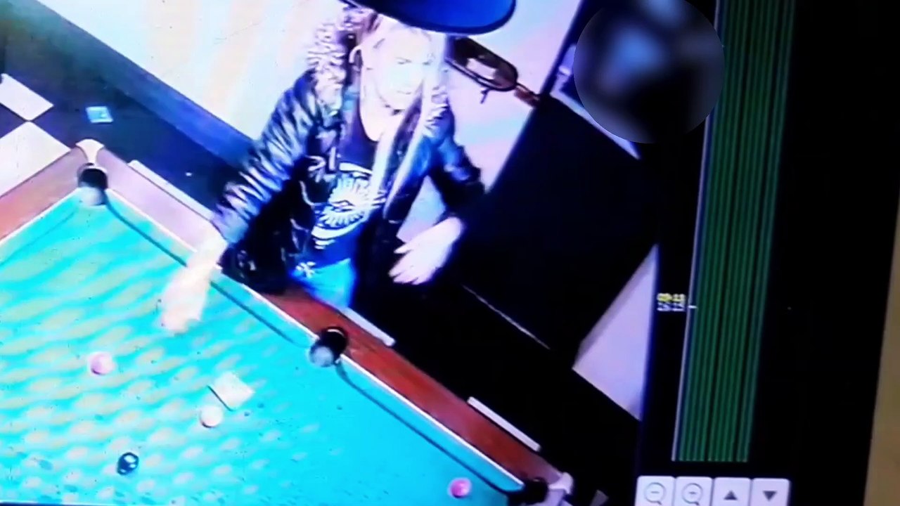 Pool ball attack caught on CCTV