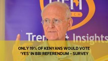 Only 19% of Kenyans would vote 'yes' in BBI referendum - Survey
