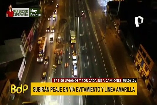 Peaje en vía de Evitamiento y Línea Amarilla subirá de S/5.20 a S/5.90 desde este domingo