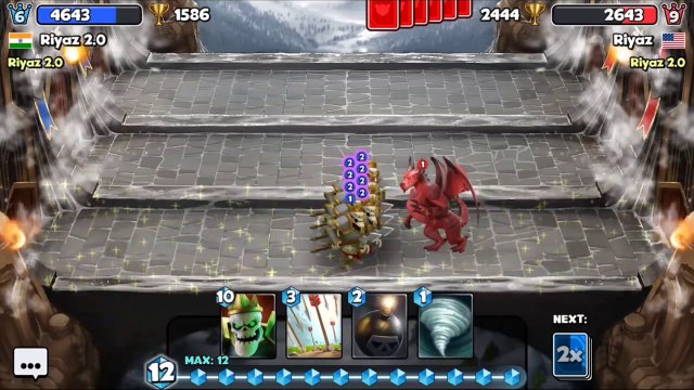 Castle Crush Only 7 Skull King vs Dragon EPIC Last Moment