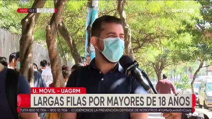 Primer día de vacunación a mayores de 18 años genera largas filas en puntos de inmunización
