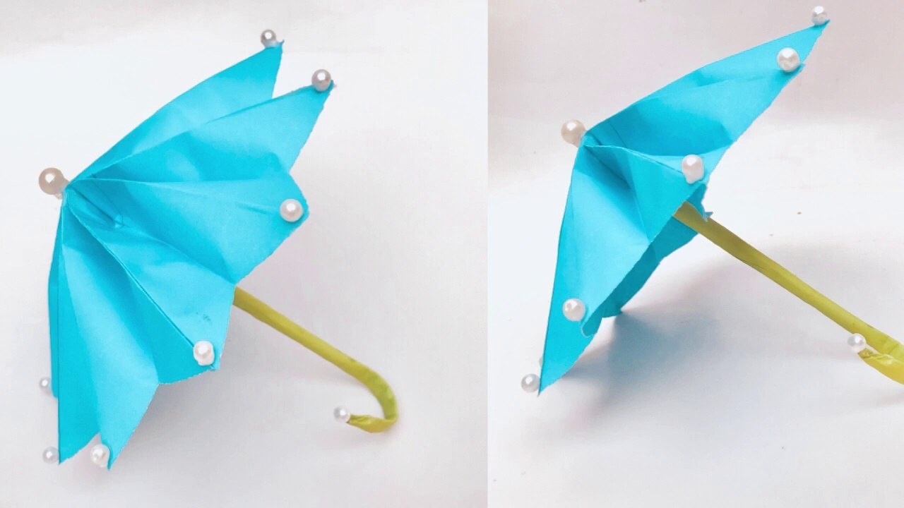 How to make beautiful mini umbrella | umbrella with color full paper