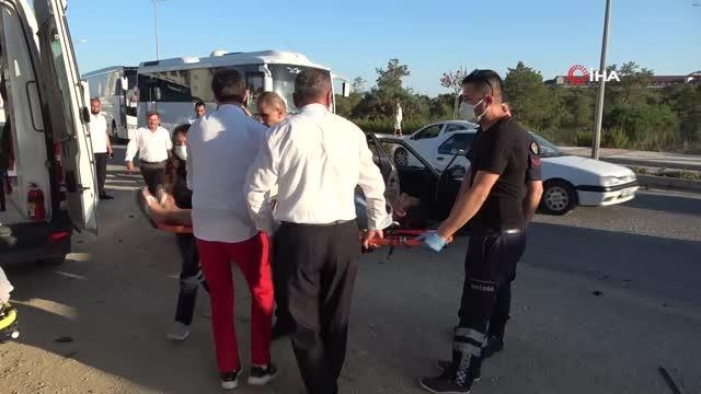 Son dakika haber! Biri camdan fırlayan iki kişinin yaralandığı kazada jandarmanın alkollü sürücüyle imtihanı