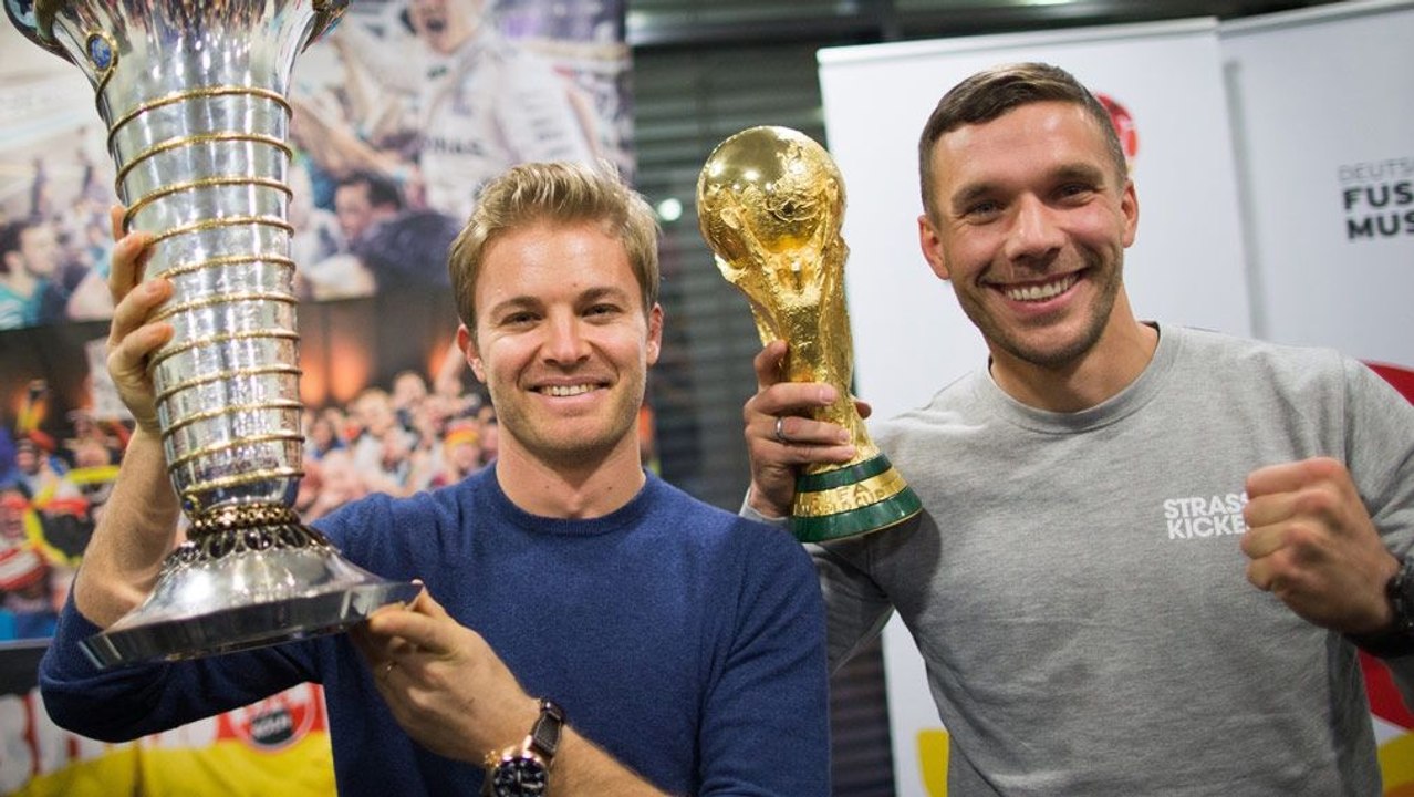 Weltmeister unter sich - Rosberg trifft Podolski