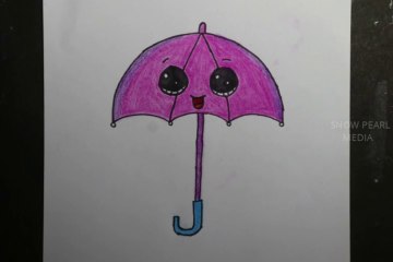 Cute Umbrella Drawing | Art and Crafts #15
