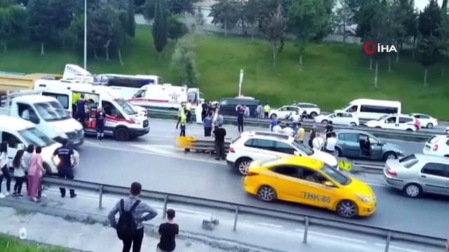 TEM Bağlantı yolunda zincirleme kaza: 1’i ağır 6 yaralı