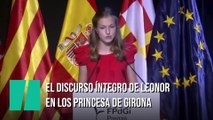 El discurso íntegro de la princesa Leonor en los Premios Princesa de Girona 2020 / 2021