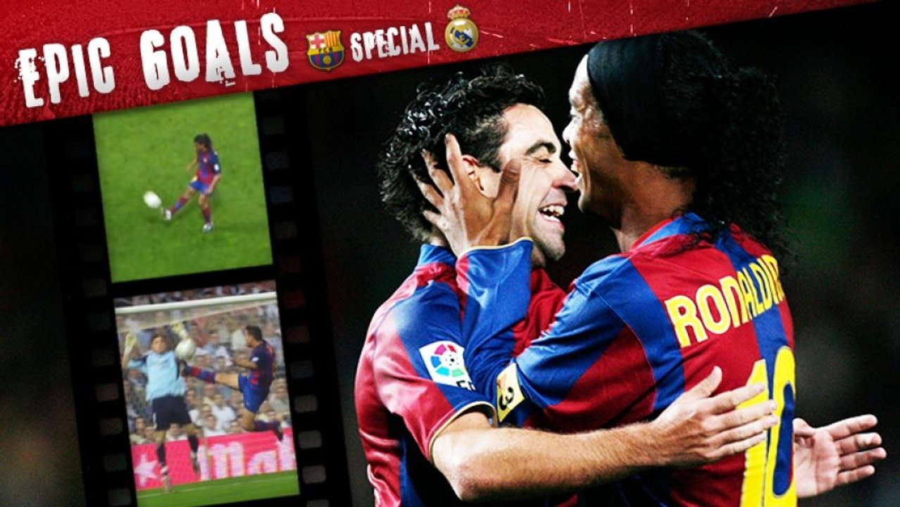 2003/04: Ronaldinho und Xavi zaubern im Clasico