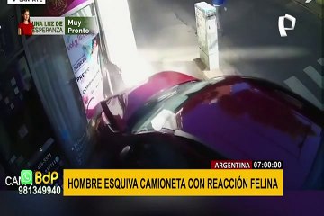 Argentina: reacción 'felina' salva a un hombre de ser aplastado por un auto