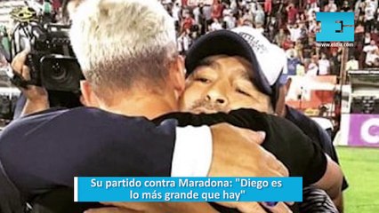 Israel Damonte. Su partido contra Maradona: "Diego es lo más grande que hay"