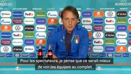 Quarts - Mancini veut affronter une Belgique "au complet"