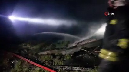 Yayla evi yangında kullanılamaz hale geldi