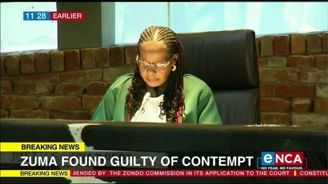 Zuma found guilty of contempt of court