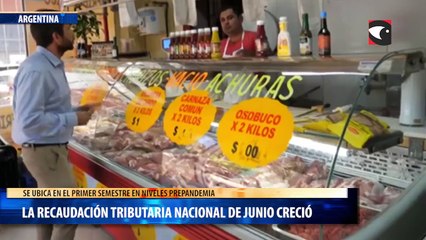La recaudación tributaria nacional de junio creció