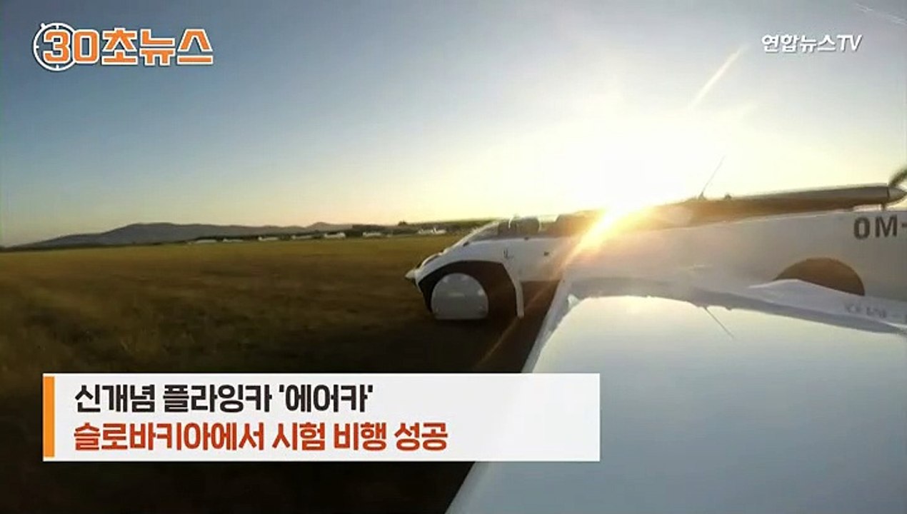 [30초뉴스] 변신에 단 2분15초…'하늘을 나는 자동차' 나왔다