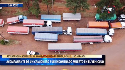 Acompañante de un camionero fue encontrado muerto en el vehículo