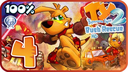 Ty the Tasmanian Tiger 2: Bush Rescue HD 100% Walkthrough Part 4 (PS4) Boss: Patchy