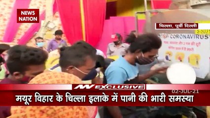 दिल्ली में भीषण गर्मी के बीच पानी की किल्लत, चिल्ला इलाके में पानी के टैंकरों पर लगी लंबी लाइनें, देखें रिपोर्ट