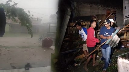 Detik-detik Angin Puting Beliung di Tangerang