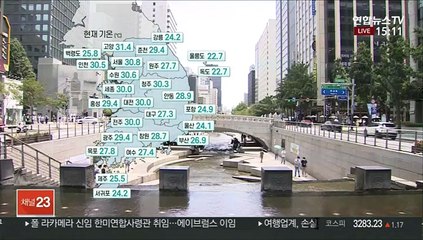 [날씨] 연일 무더위…내일 전국 장마, 중부 150mm 이상