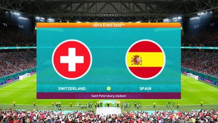Switzerland vs Spain || UEFA Euro 2020 - 2nd July 2021 || PES 2021