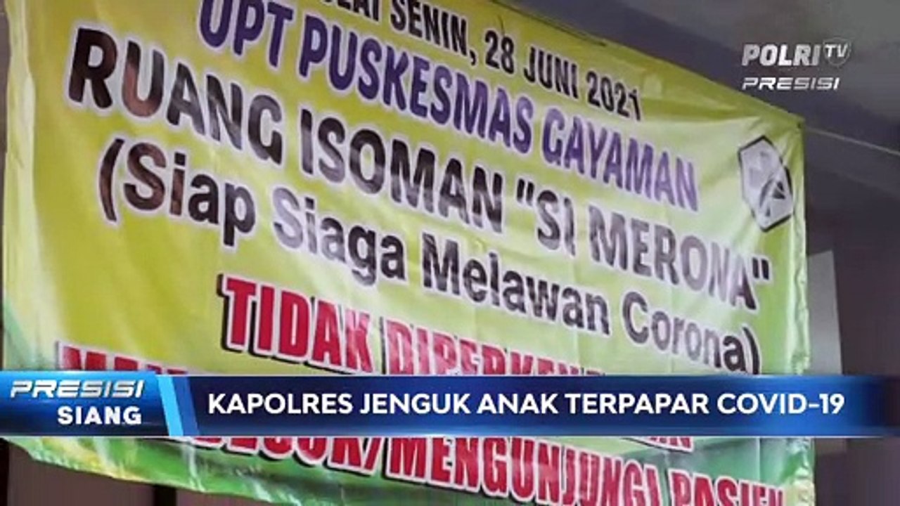 Kapolres Mojokerto Jenguk Anak Terpapar Covid-19