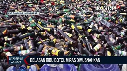 Zero Miras! Polresta Kab. Bandung Musnahkan Belasan Ribu Botol