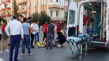 Devrilen motosikletin sürücüsü yaralandı