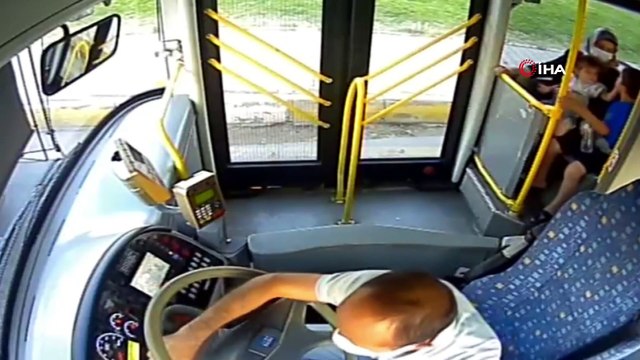 Diyarbakır’da otobüs yangını kamerada...Sürücünün dikkati faciayı önledi