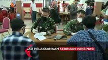 Duet Kompak Panglima TNI dan Kapolri Tinjau Vaksinasi di Gor Ciracas