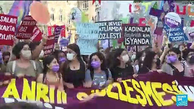 Protests in Turkey after country quits violence-on-women treaty