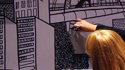 Artist Kathryn Robertson creates striking mural at Roker End Cafe