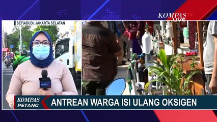 Satpol PP Urai Antrean Depo Isi Ulang Oskigen di Setiabudi