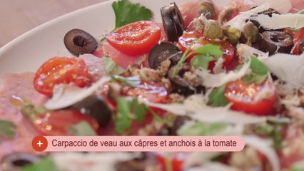 Recette Carpaccio de veau aux câpres et anchois à la tomate