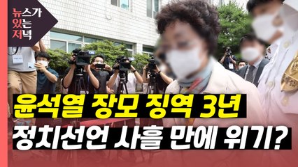 [뉴있저] 윤석열 장모 징역 3년...출마 선언 사흘 만에 위기? / YTN