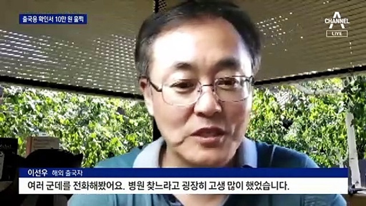 출국용 영문 코로나 음성 확인서 1장에 17만 원