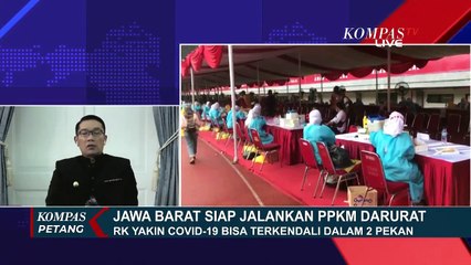 Ridwan Kamil Optimis PPKM Darurat Dapat Kendalikan Kasus Covid-19 Dalam 2 Pekan
