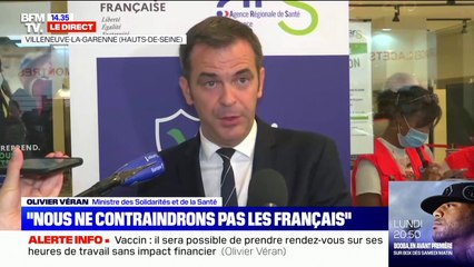 Olivier Véran sur la vaccination obligatoire: "Si la question est abordée pour les soignants, elle ne l'est pas pour la population générale"