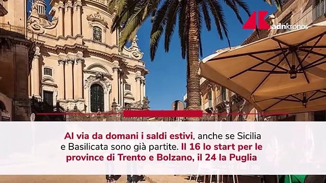 Saldi estivi al via da domani