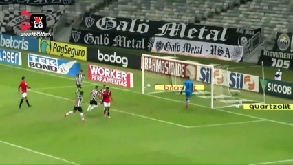 #98Esportes | O Heverton Guimarães  analisou a goleada do Atlético  contra o Atlético/GO, e destacou as atuações de Nacho, Zaracho e Hulk.