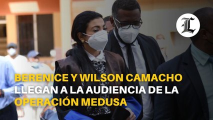 Yeni Berenice y Wilson Camacho llegan a la audiencia de la operación medusa