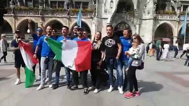 Italia - Belgio, il tifo degli azzurri a Monaco