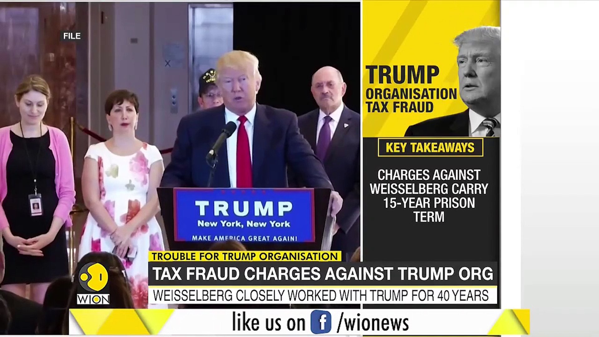 Trump organisation, CFO charged with a 15-year tax scheme _ Latest English News _ WION World News